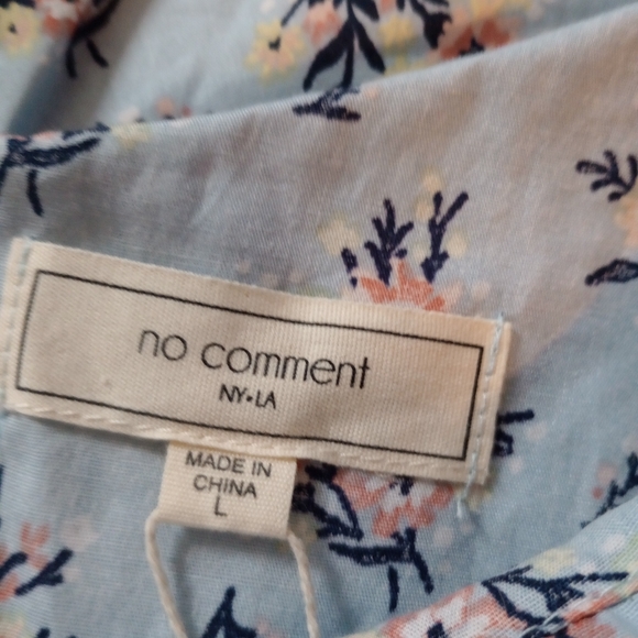No Comment NWT Women's Large One Shoulder Floral Blouse - Picture 5 of 8